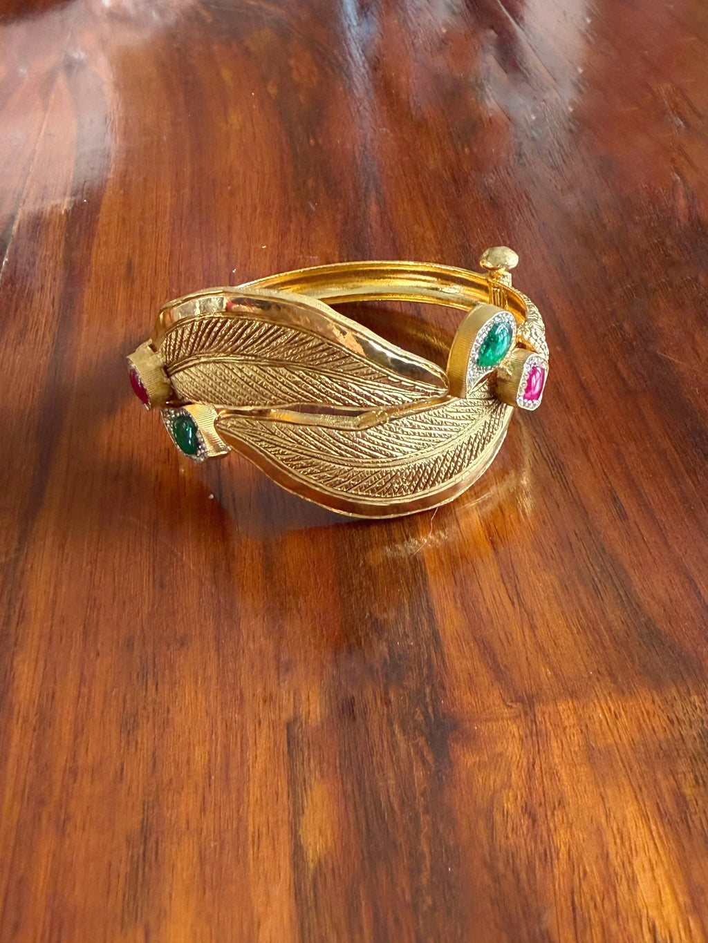 Suvarna - Gold Plated 92.5 Silver Open Bracelet - Handcrafted