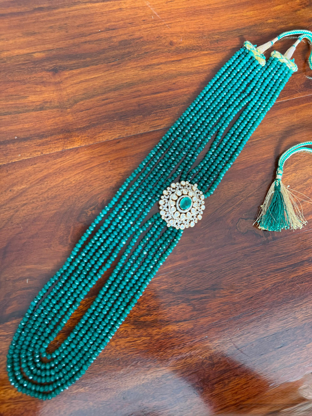 Amara - Gold Plated 92.5 Silver Moissonite Rani Haar - Handcrafted