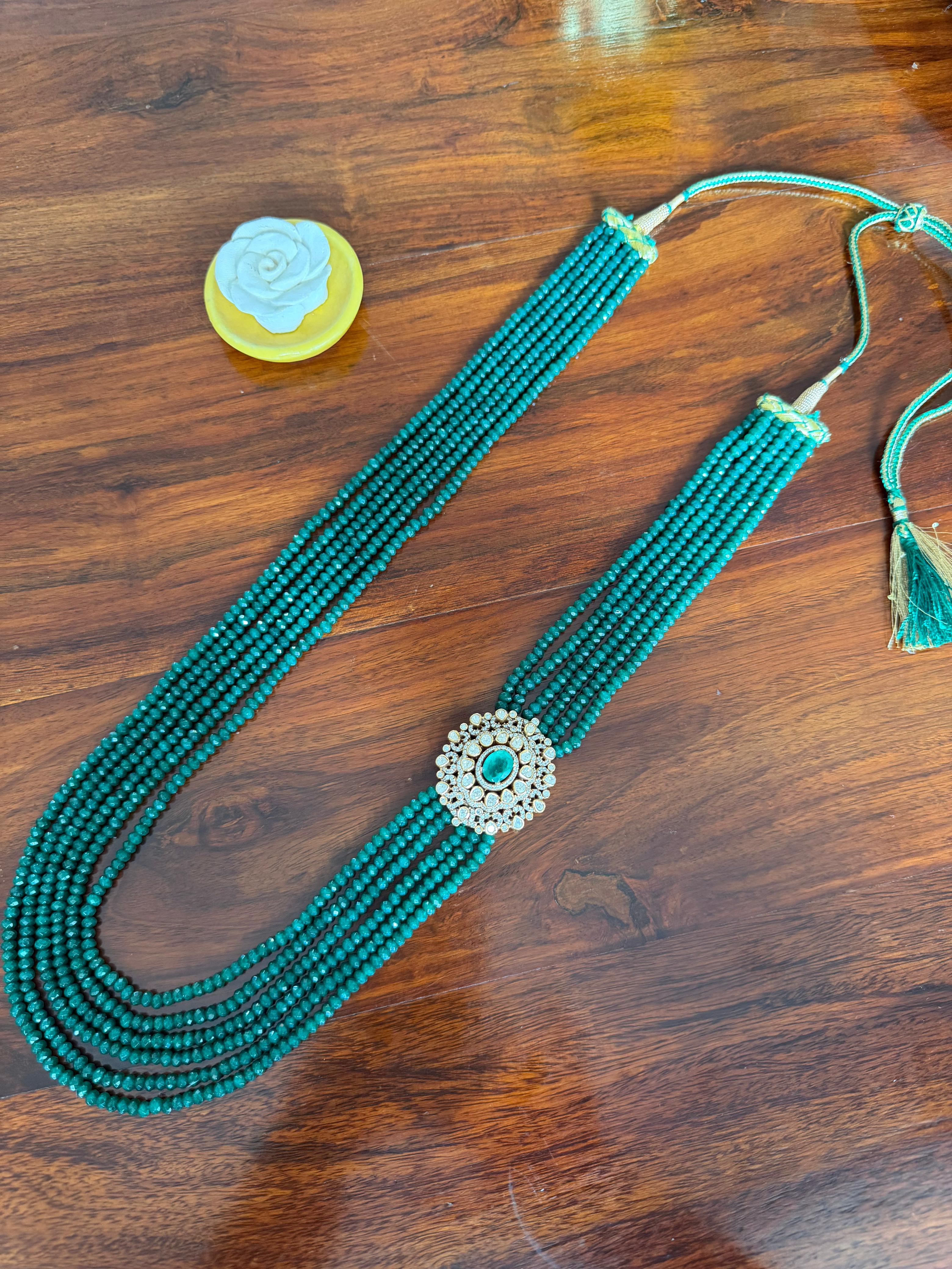 Amara - Gold Plated 92.5 Silver Moissonite Rani Haar - Handcrafted