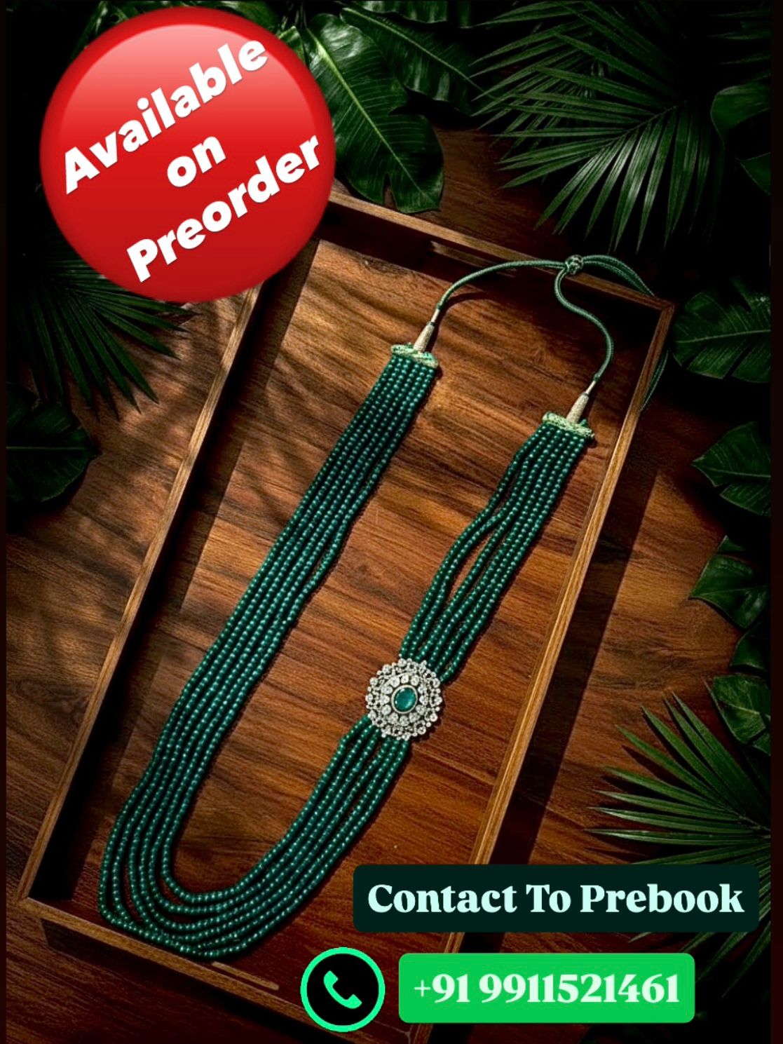 Amara - Gold Plated 92.5 Silver Moissonite Rani Haar - Handcrafted