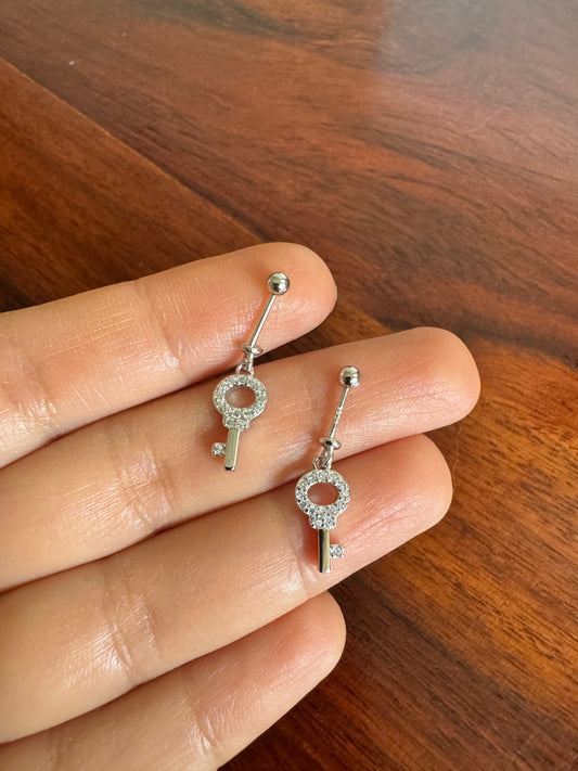 Everyday Bugadi - Key Helix Earrings - 92.5 Silver