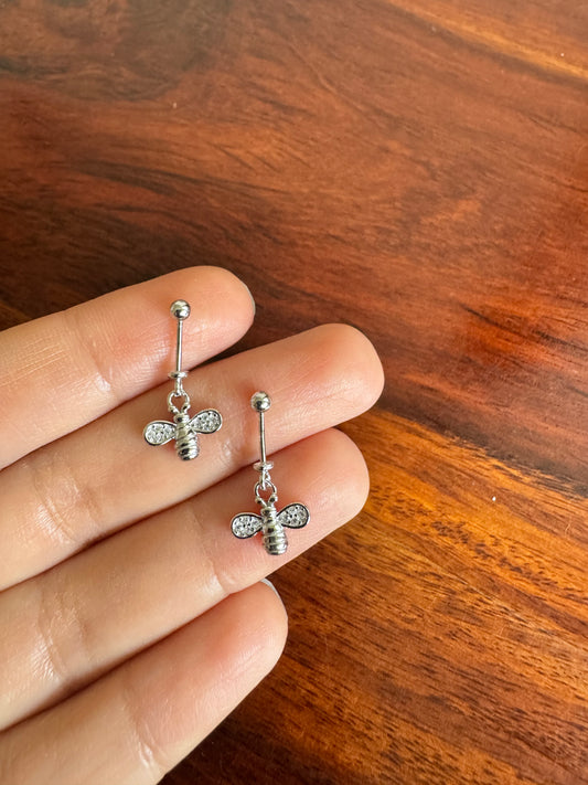 Everyday Bugadi - Bee Helix Earrings - 92.5 Silver
