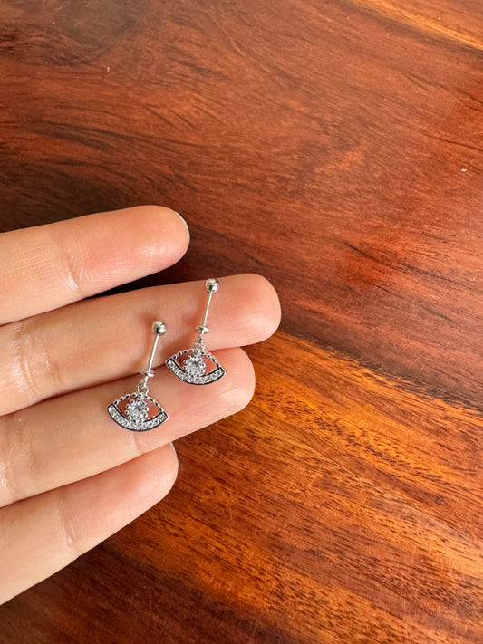 Everyday Bugadi - Evil Eye Helix Earrings - 92.5 Silver