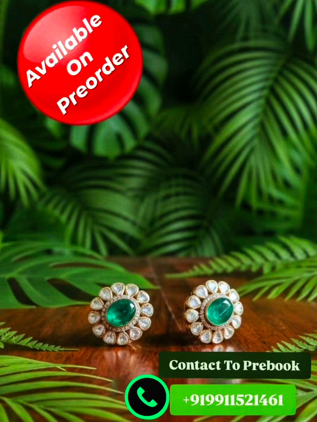 Amara - Gold Plated 92.5 Silver Moissonite Studs - Handcrafted