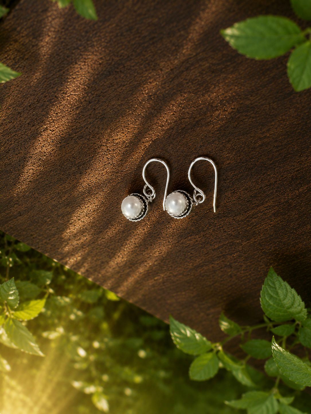 925 Silver White Pearl Classic Mini Hanging Earrings