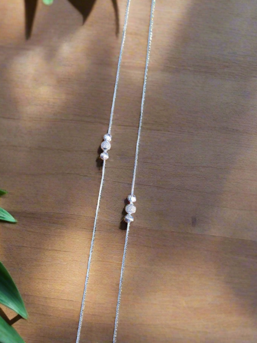 Manihar - Handcrafted 92.5 Light Weight Anklet