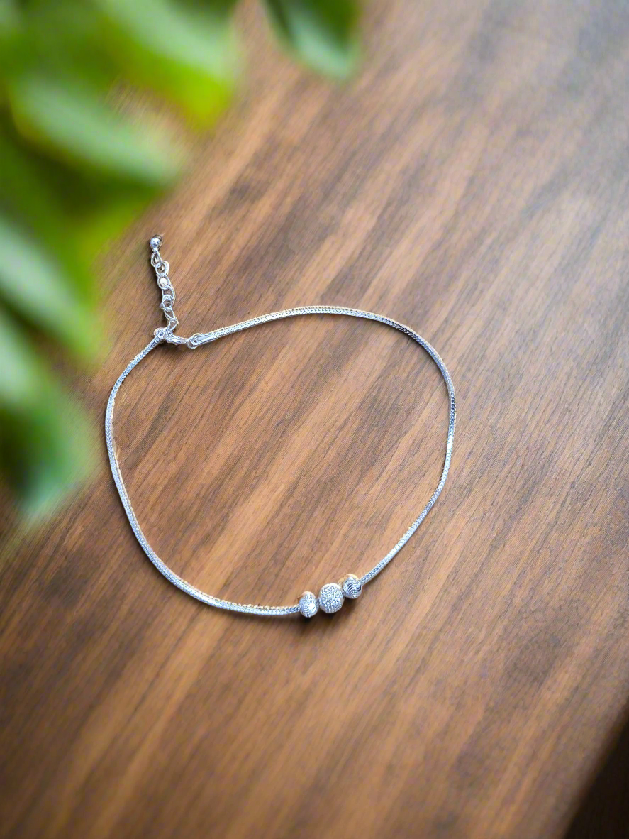 Manihar - Handcrafted 92.5 Light Weight Anklet