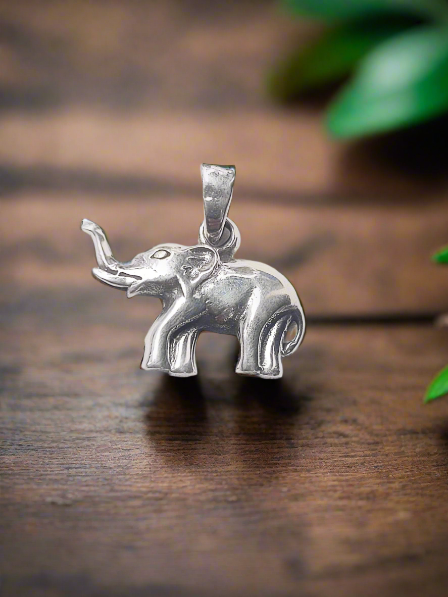 Tusker Charm 92.5 Silver Pendant (Without Chain) - Handcrafted