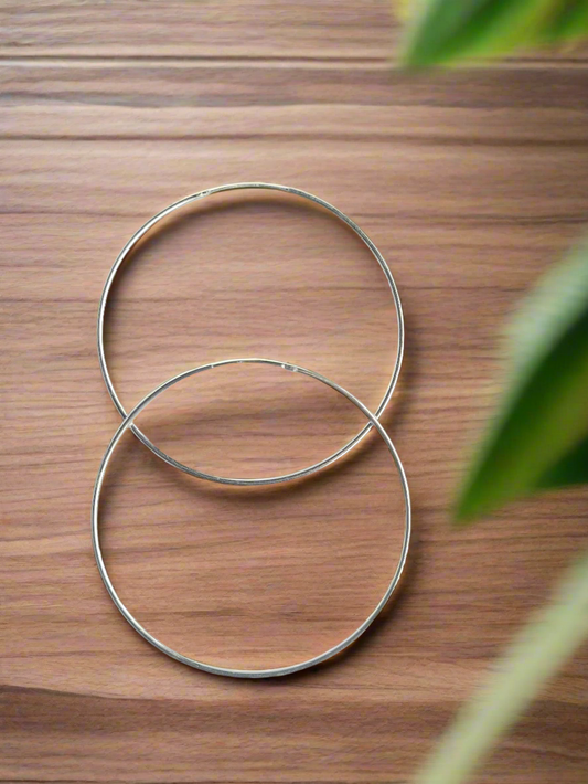 Silver Glow Bali Statement Hoop 92.5 Earrings
