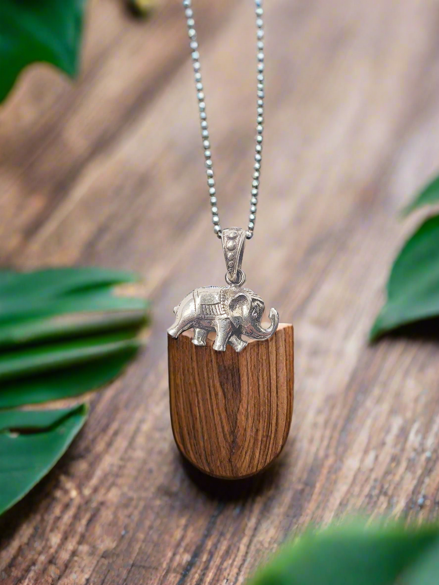 Royal Tusker 92.5 Silver Pendant (Without Chain) - Handcrafted