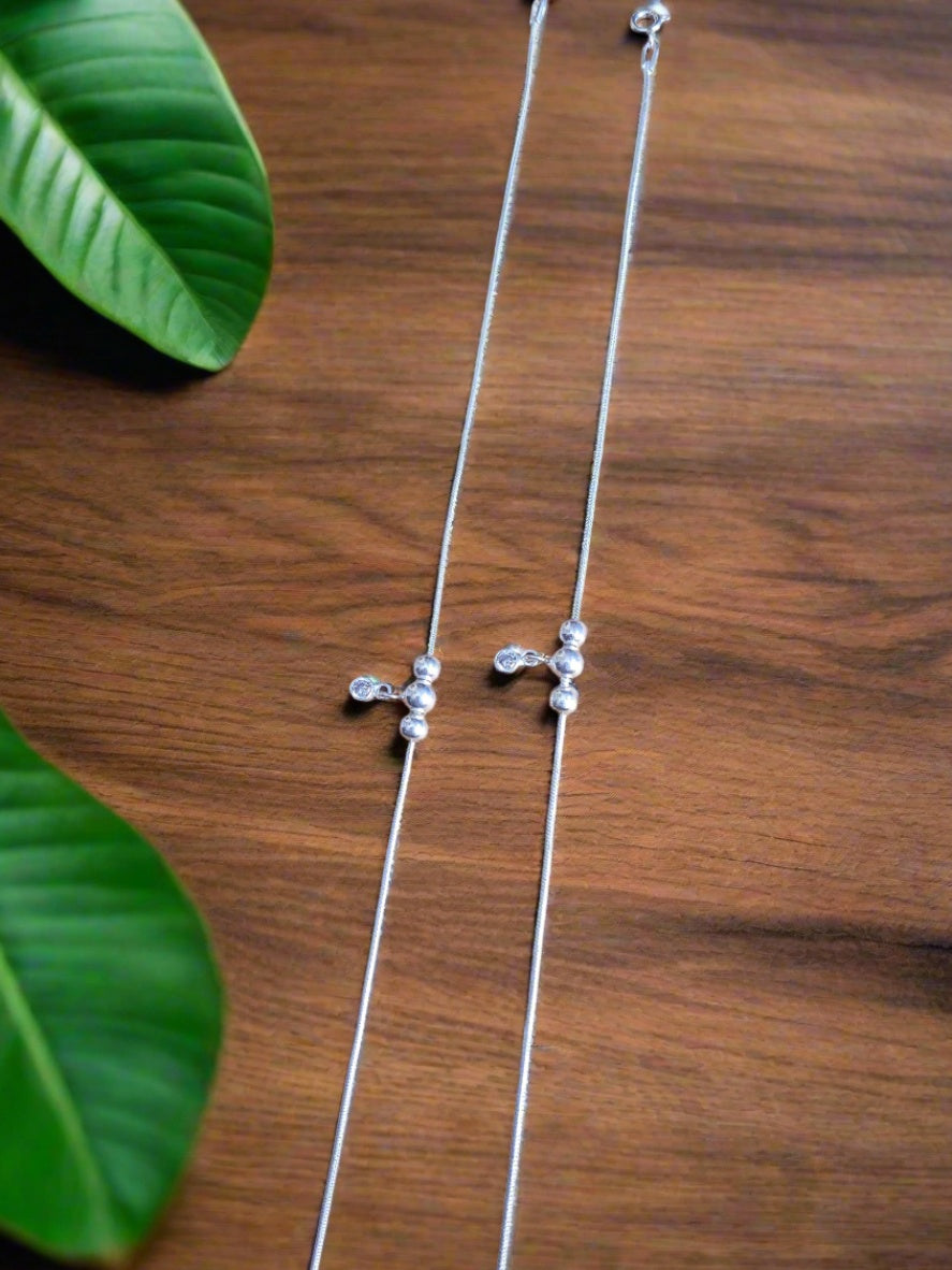 Manke - Handcrafted 92.5 Light Weight Anklet