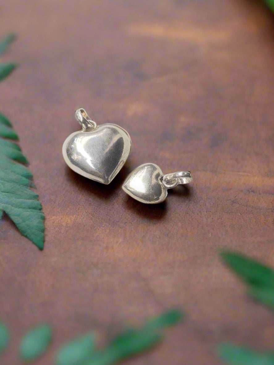 Puffed Heart 92.5 Silver Pendant (Without Chain) - Handcrafted