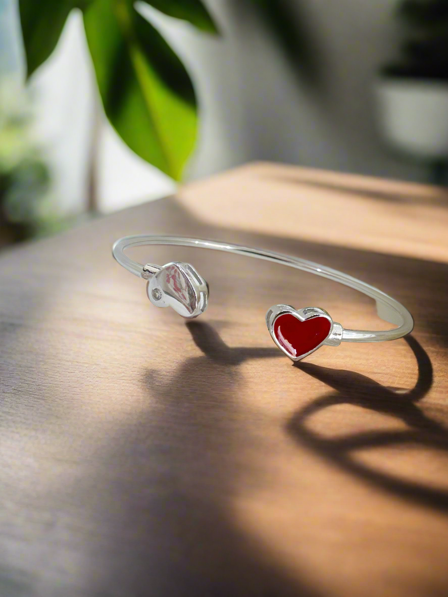 Twin Hearts 92.5 Silver Bracelet