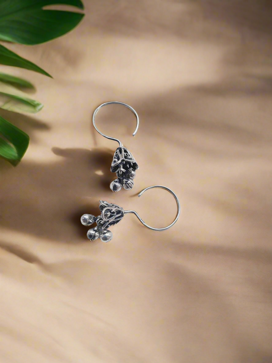 Traditional Latkan Jhumkis 92.5 Silver Jhumkis