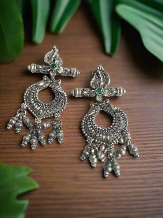 Morliya Raag 92.5 Silver Temple Earrings