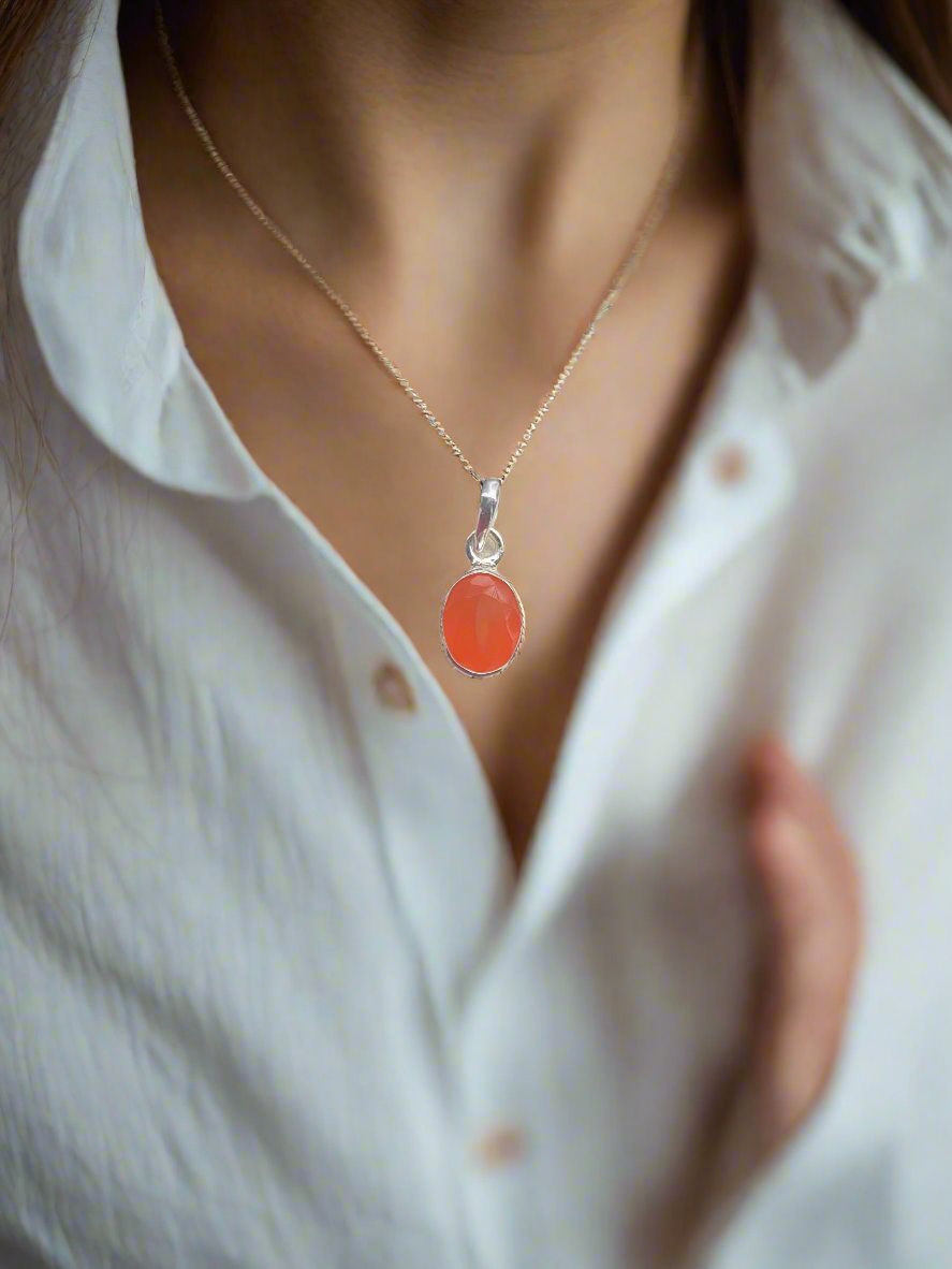 Sunset Glow 92.5 Silver Pendant (Without Chain)