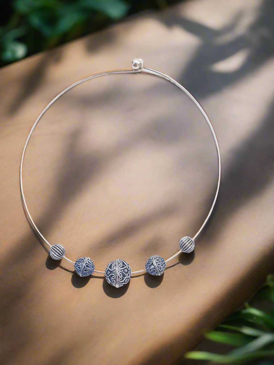 Silver Beaded Hasli 92.5 Silver - Handcrafted