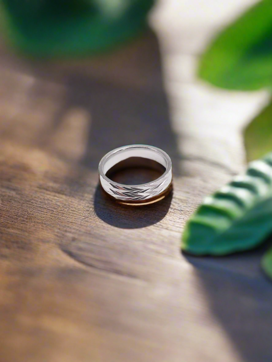 Silver Twist Band 92.5 Silver Ring