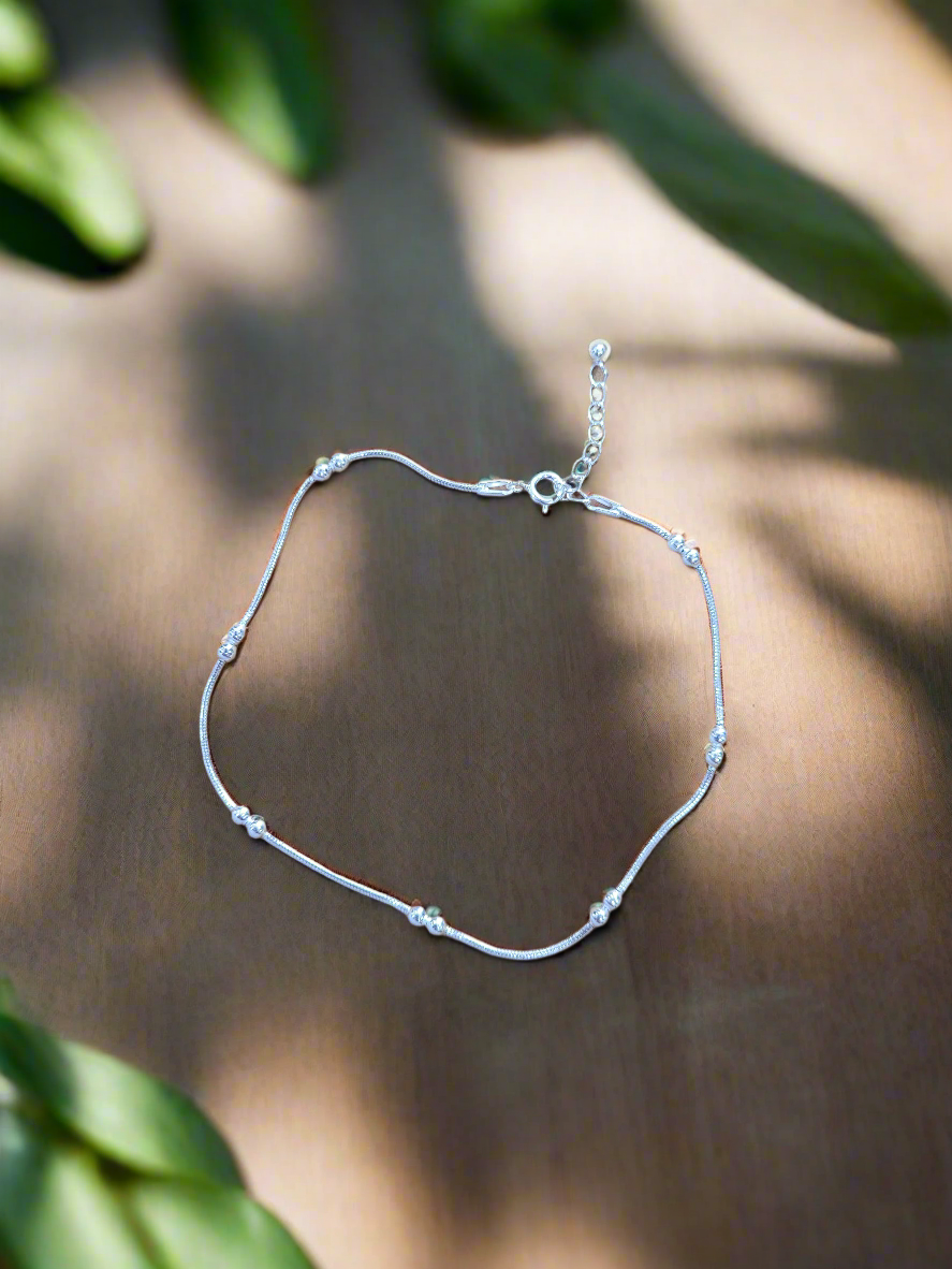 Vanya - Handcrafted 92.5 Light Weight Anklet