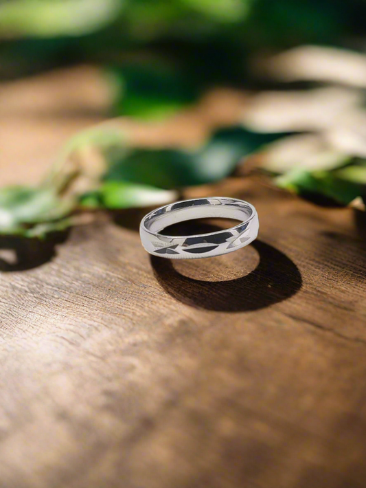 Mystic Line Band 92.5 Silver Men's Ring