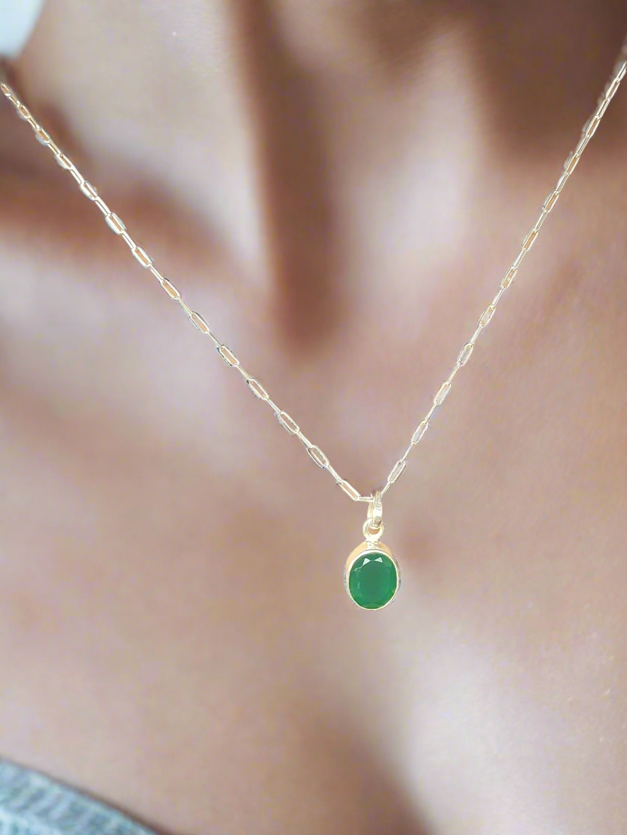 Emerald Essence 92.5 Silver Pendant (Without Chain)