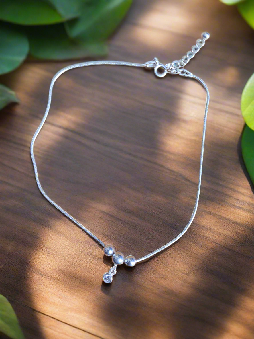 Manke - Handcrafted 92.5 Light Weight Anklet