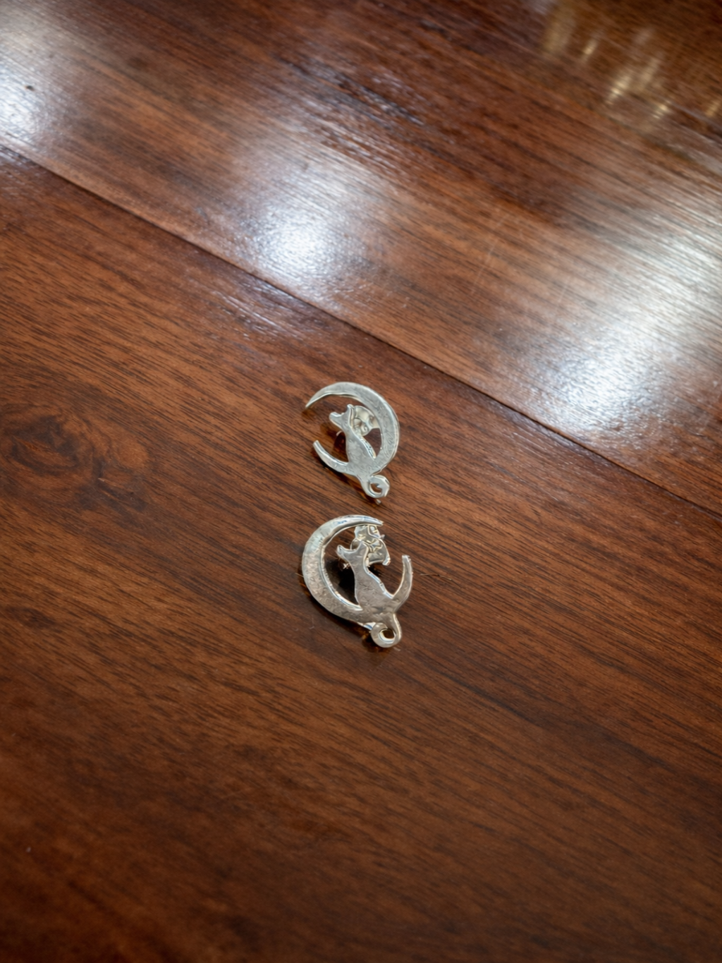 Meow Melon - 925 Silver Handcrafted Cat Stud Earrings