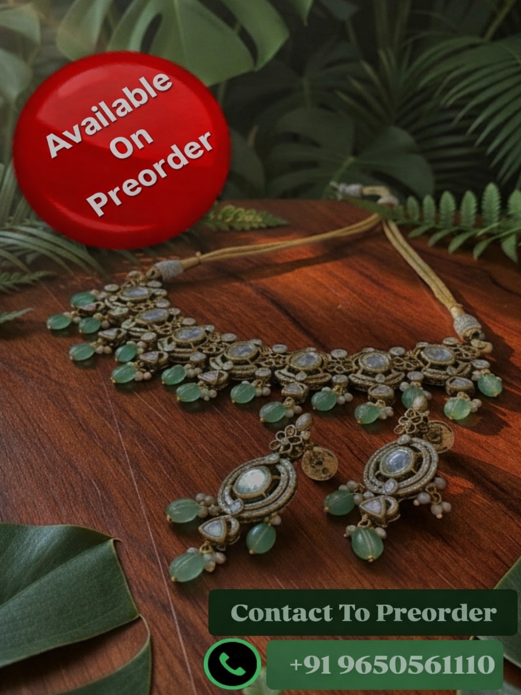 Naaz - Gold Plated 925 Silver Necklace Set - Handcrafted