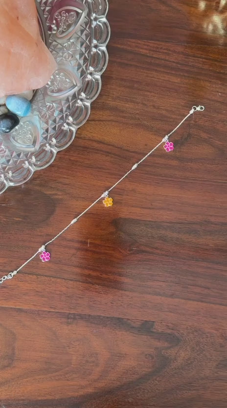 Gulnaar 92.5 Lightweight Silver Anklet - Pair