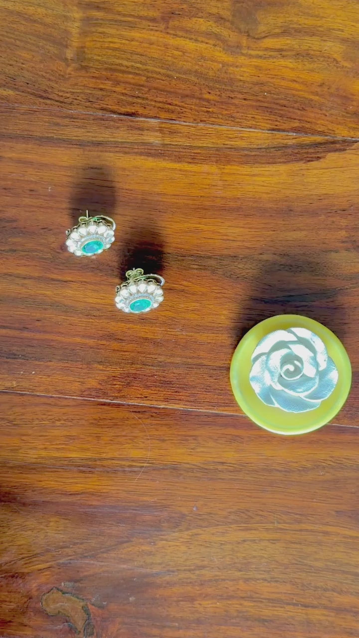 Amara - Gold Plated 92.5 Silver Moissonite Studs - Handcrafted