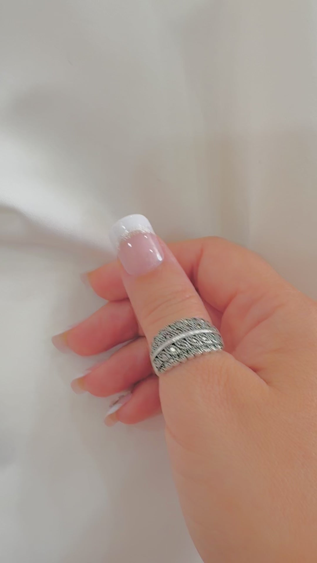Marcasite Midnight Terrain 92.5 Silver Ring