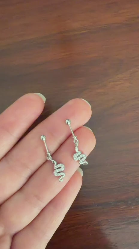 Everyday Bugadi - Snake Helix Earrings - 92.5 Silver