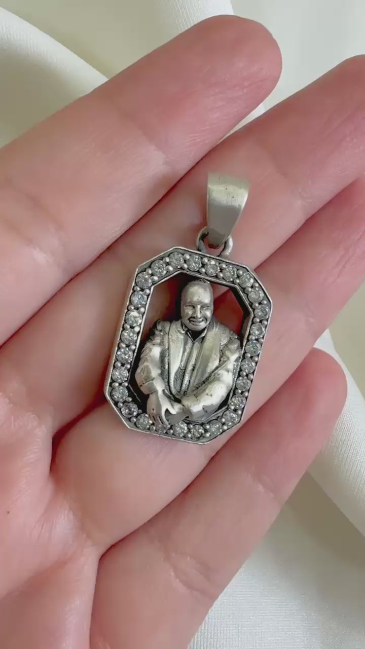 Guruji 92.5 Silver Handcrafted Kavach Pendant (With or Without Chain)