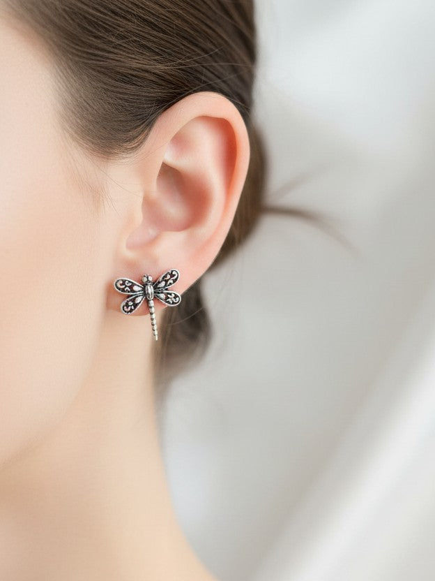 Dragon Fly Whisper 925 Silver Studs - Handcrafted