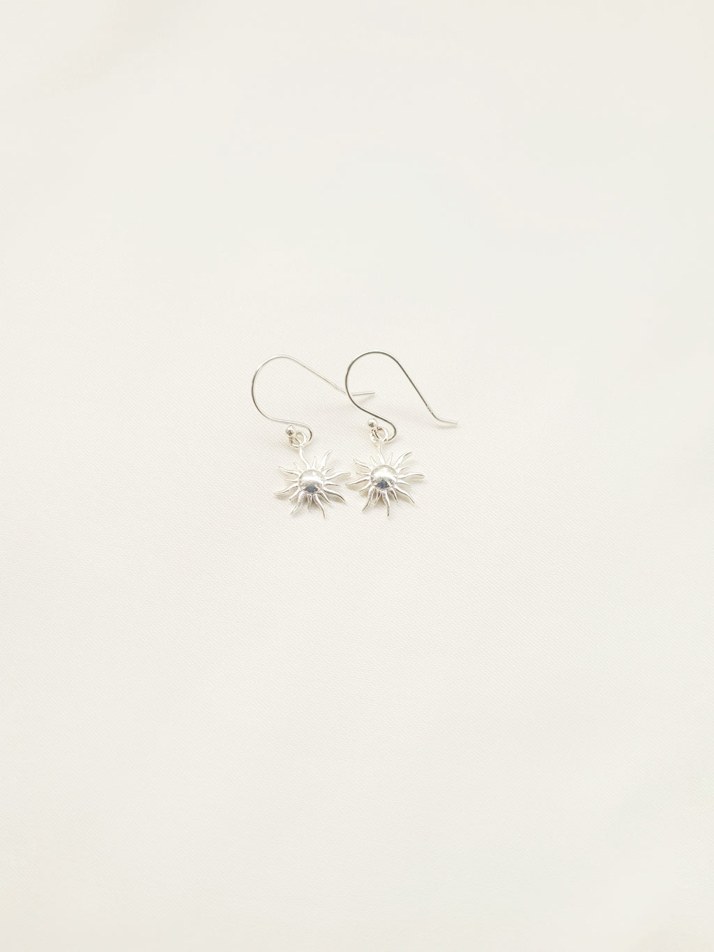 Sun Glow 92.5 Silver Drop Earrings - Handcrafted