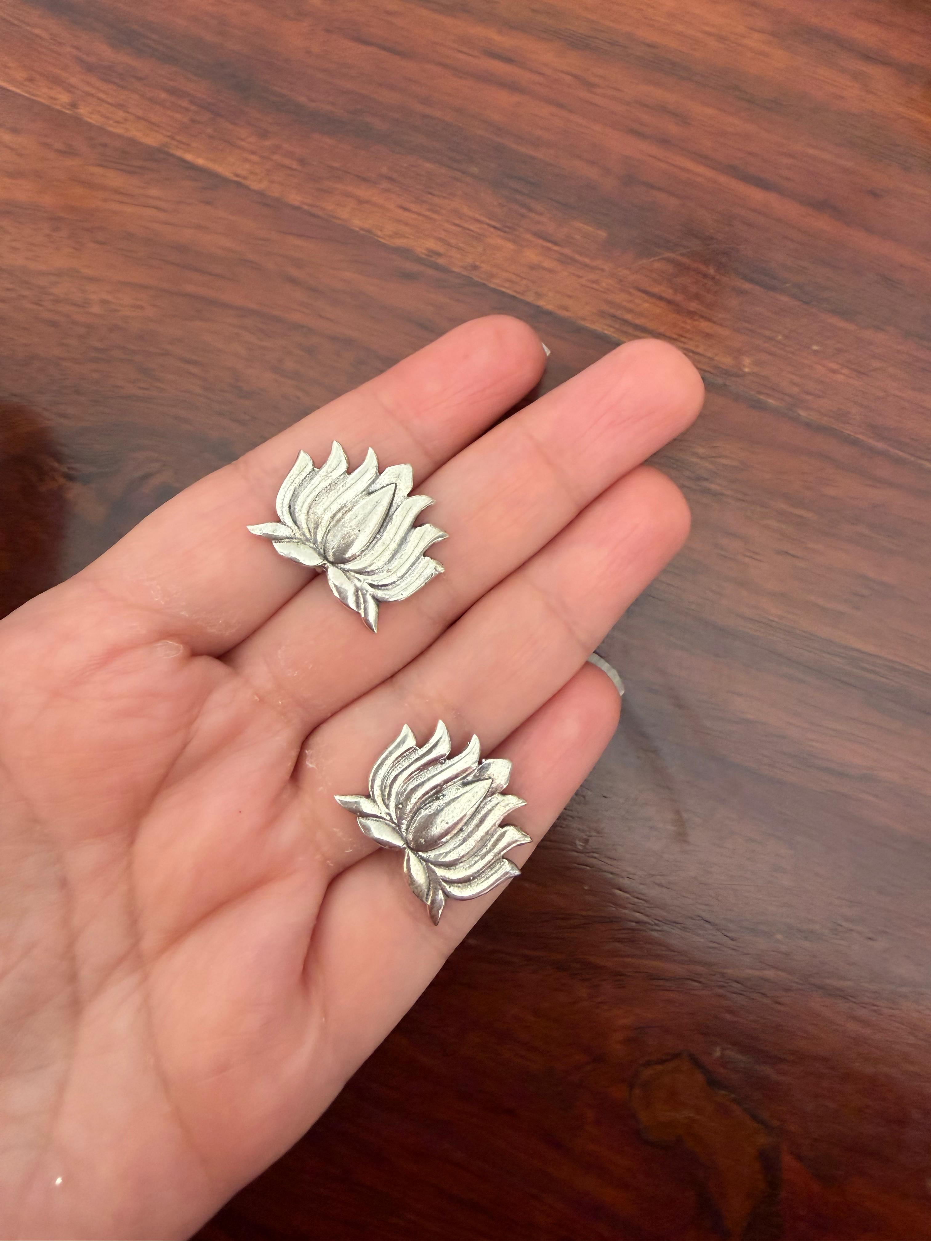 Kamalika Chitai Jhumkas 92.5 Silver 3-in-1 Earrings - Handcrafted