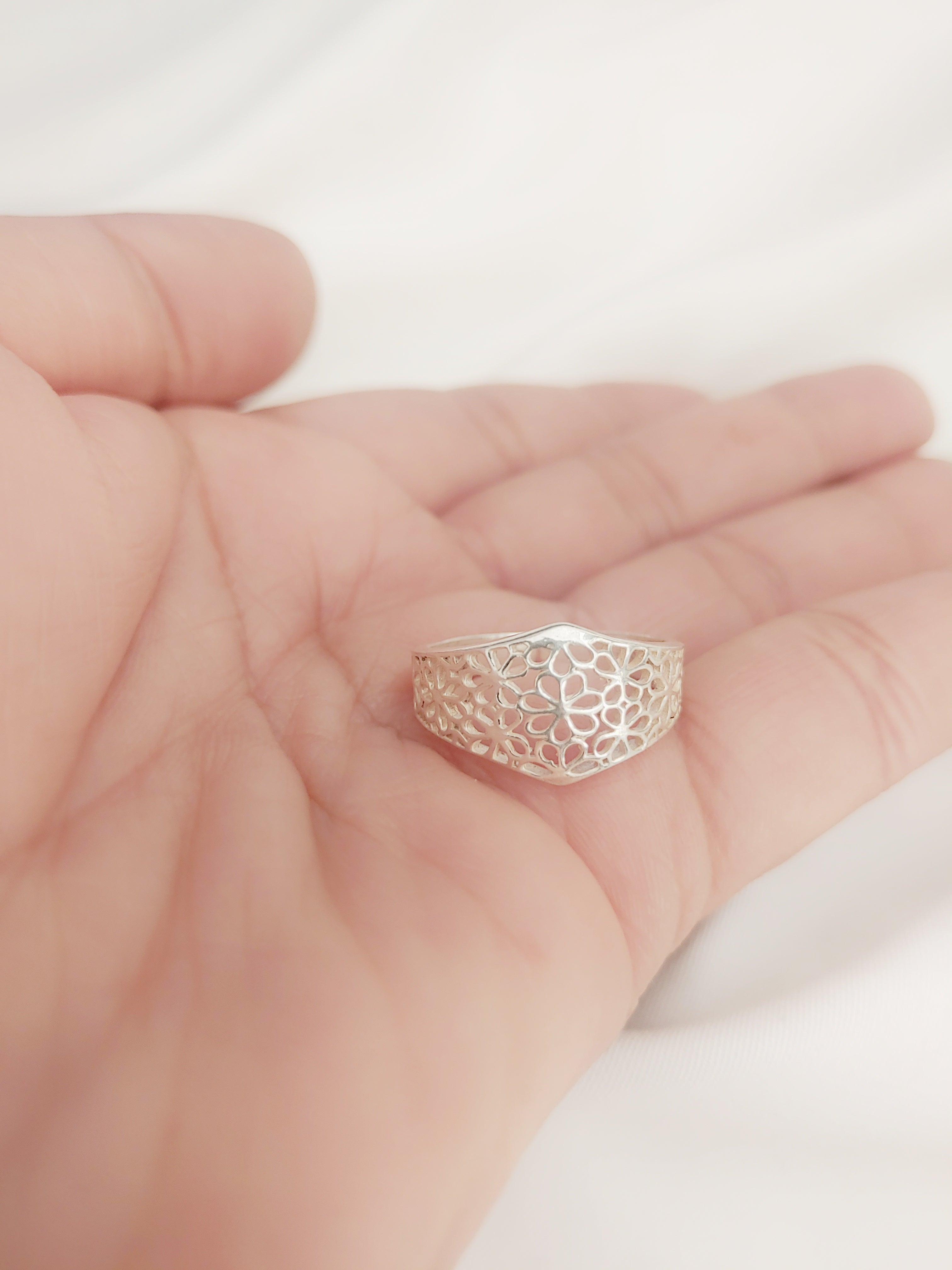 Pushpanjali Traditional 92.5 Silver Adjustable Ring