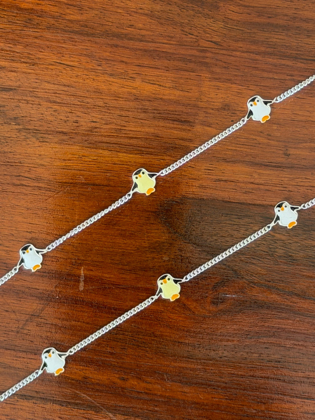 Penguin Little Steps - 92.5 Silver Anklets for Kids