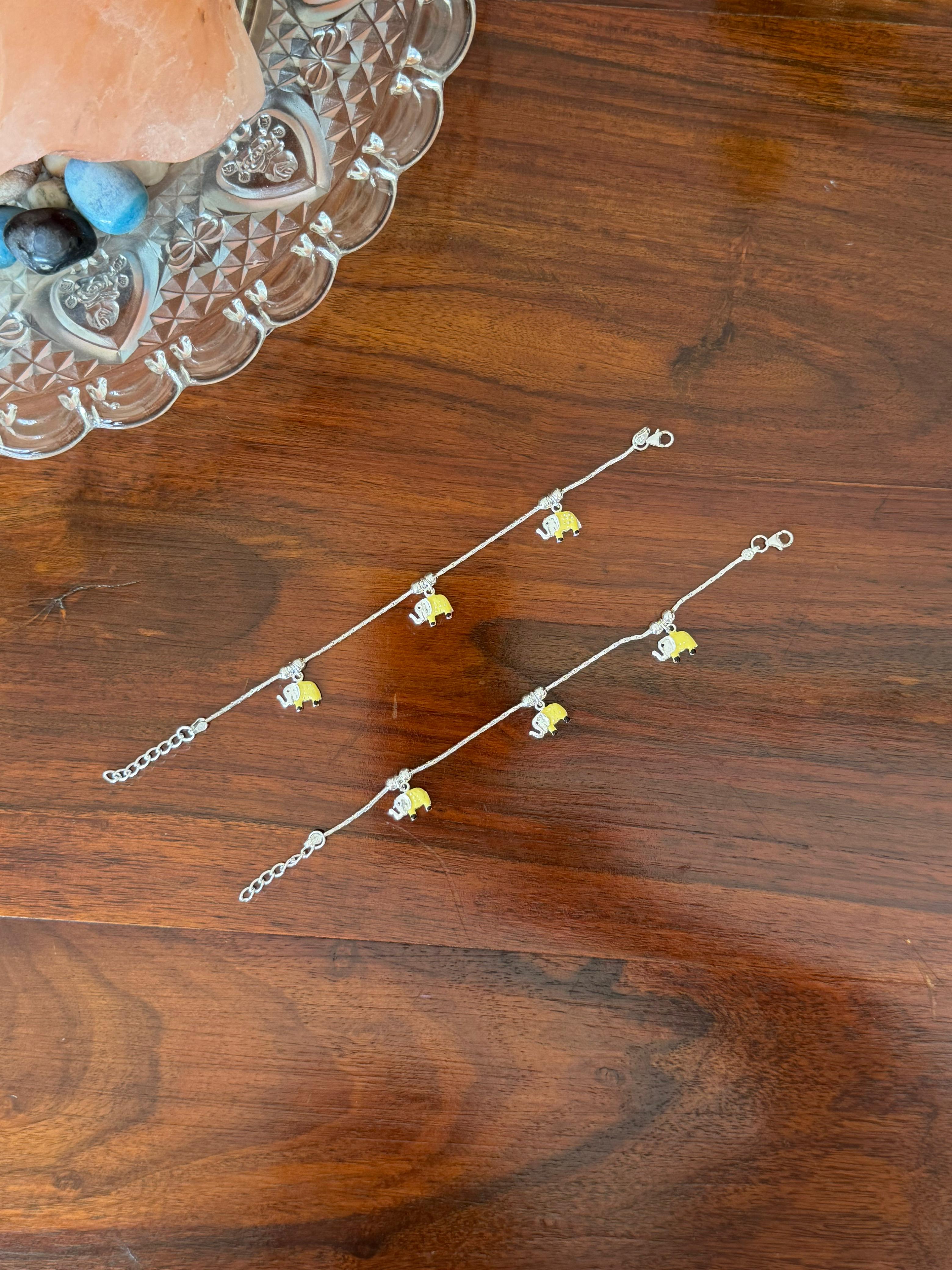 Gannu Little Steps - 92.5 Silver Anklets for Kids