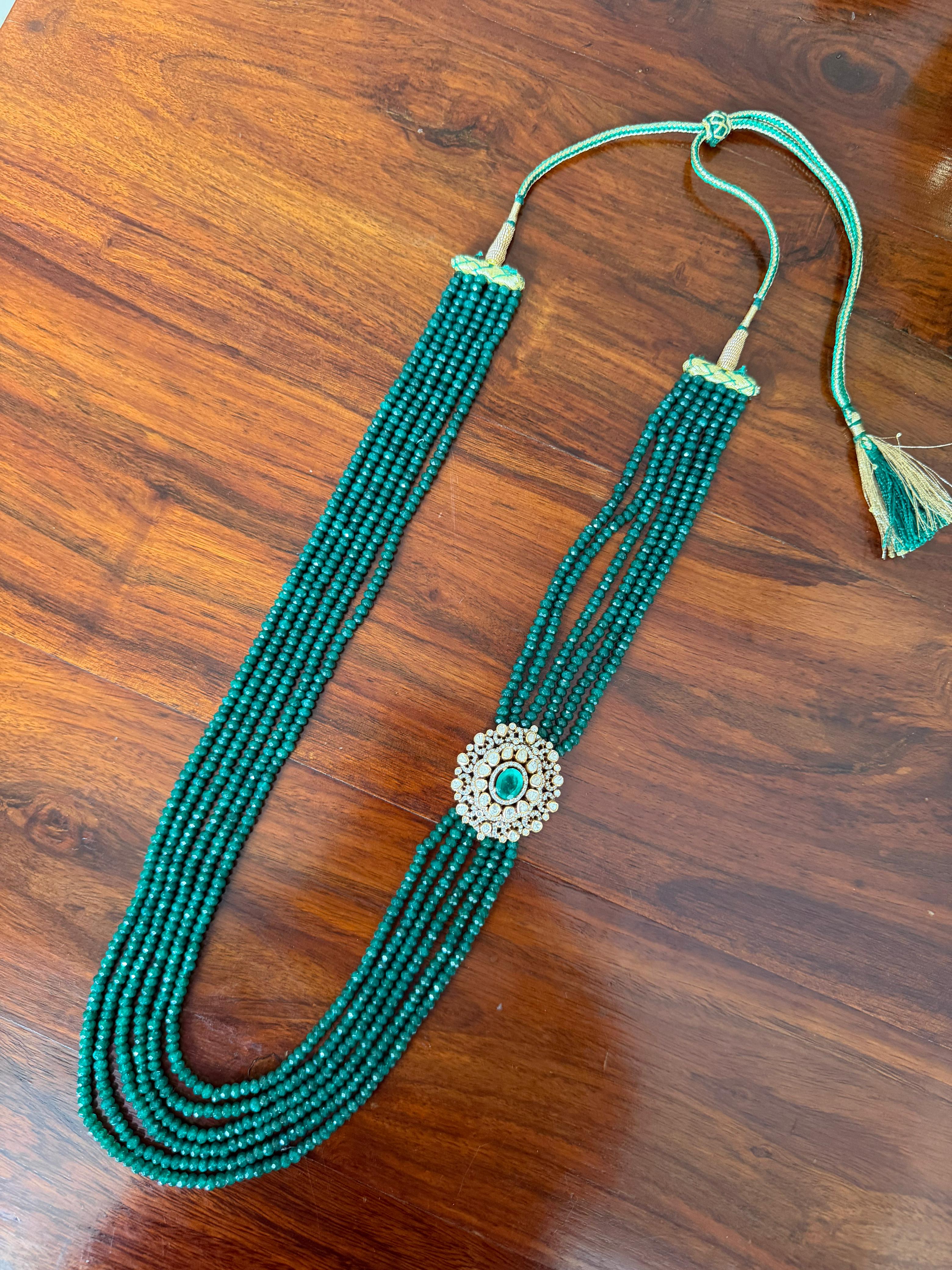 Amara - Gold Plated 92.5 Silver Moissonite Rani Haar - Handcrafted