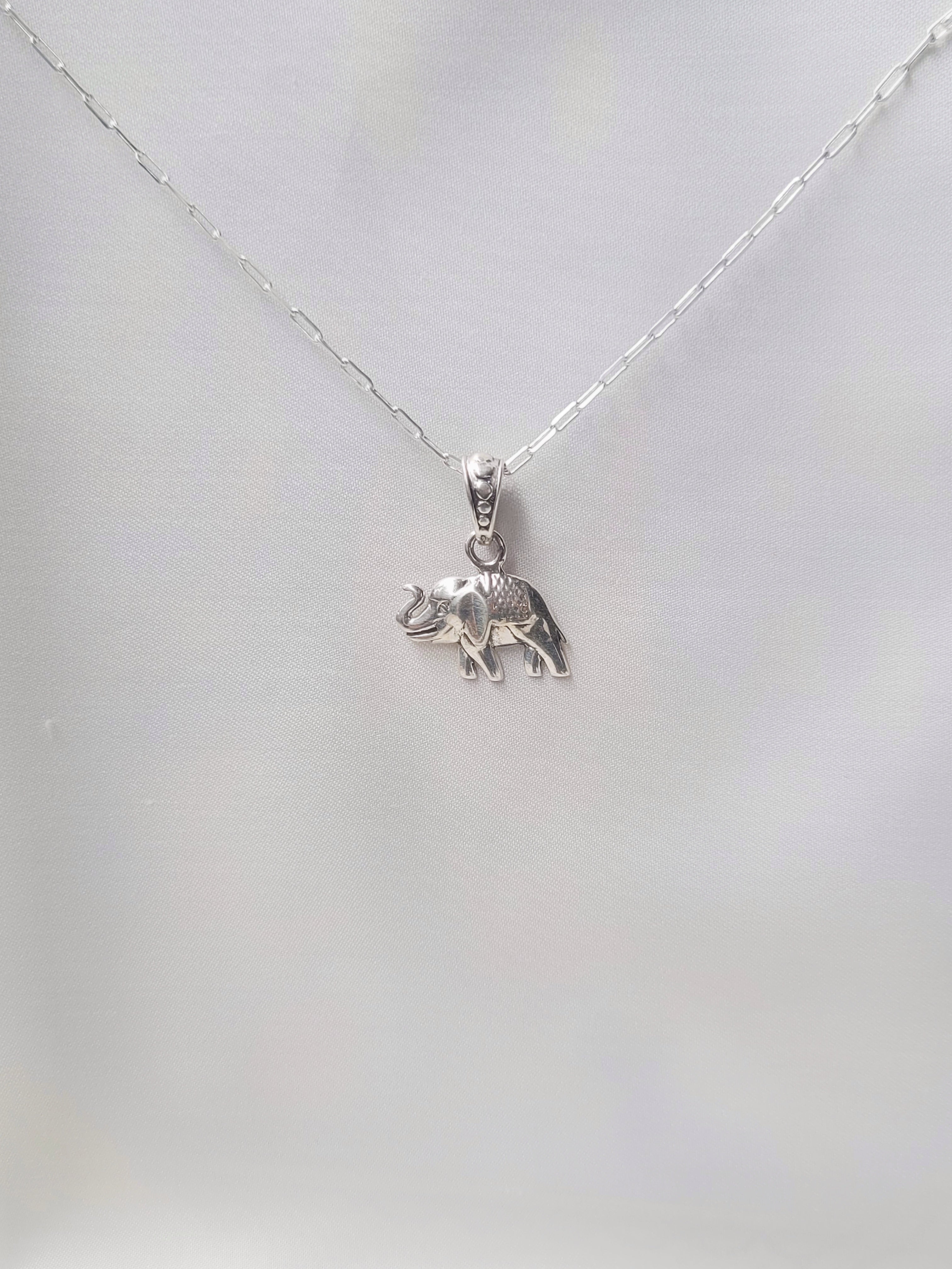 Elephant Grace 92.5 Silver Pendant (Without Chain) - Handcrafted