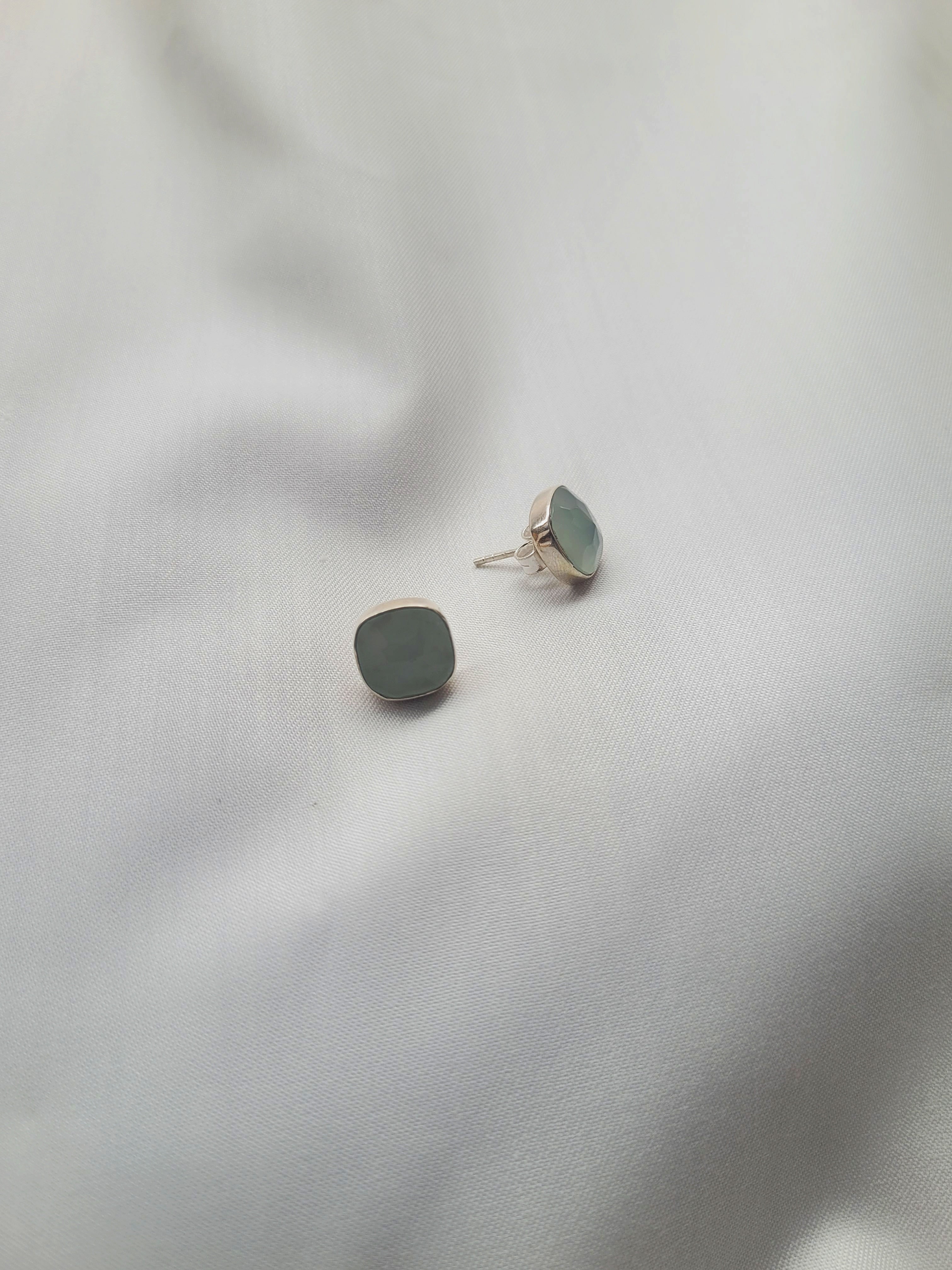Glow Stone 92.5 Silver Studs - Handcrafted