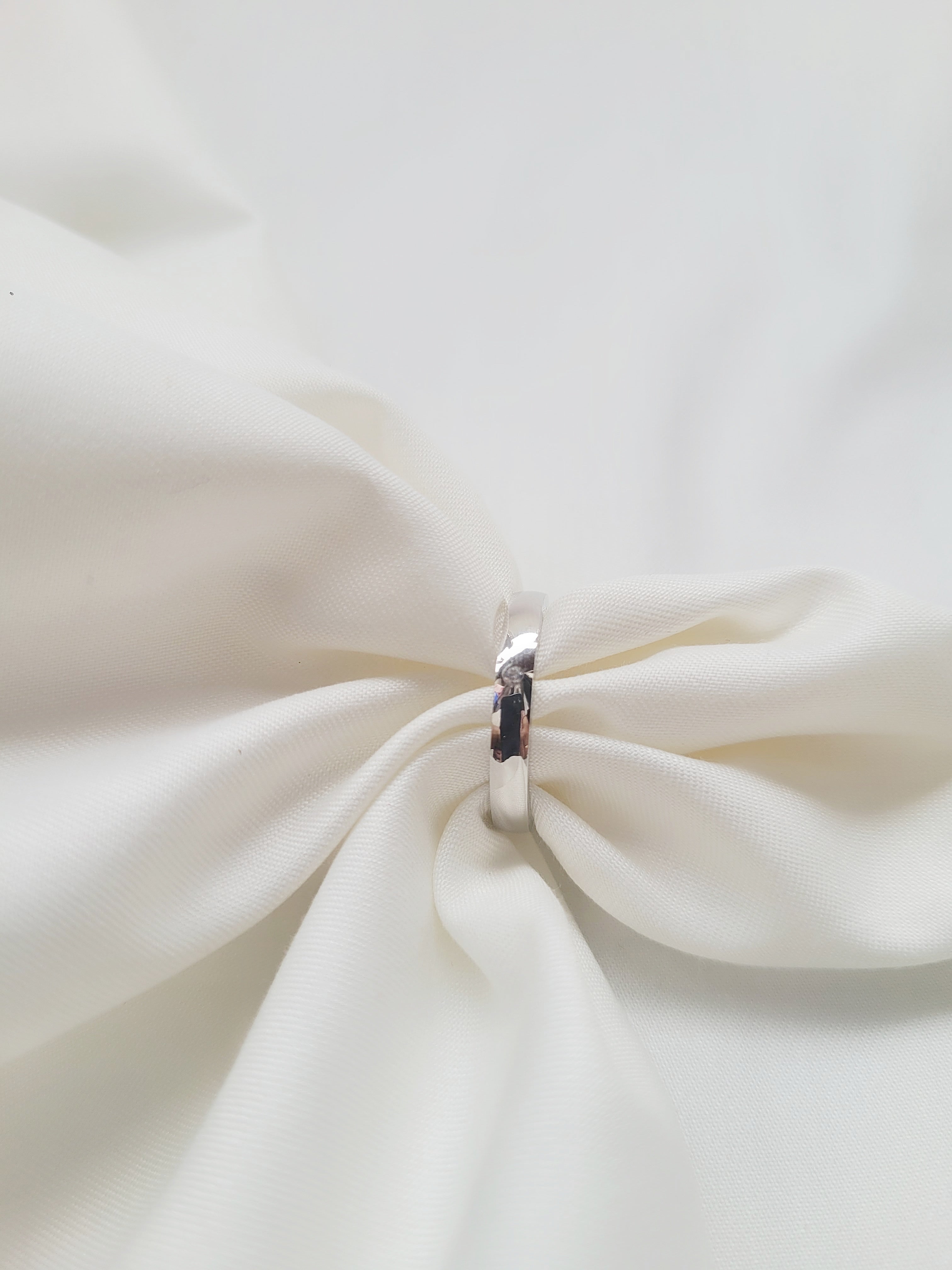 CZ Studded Plain Band 92.5 Silver Ring