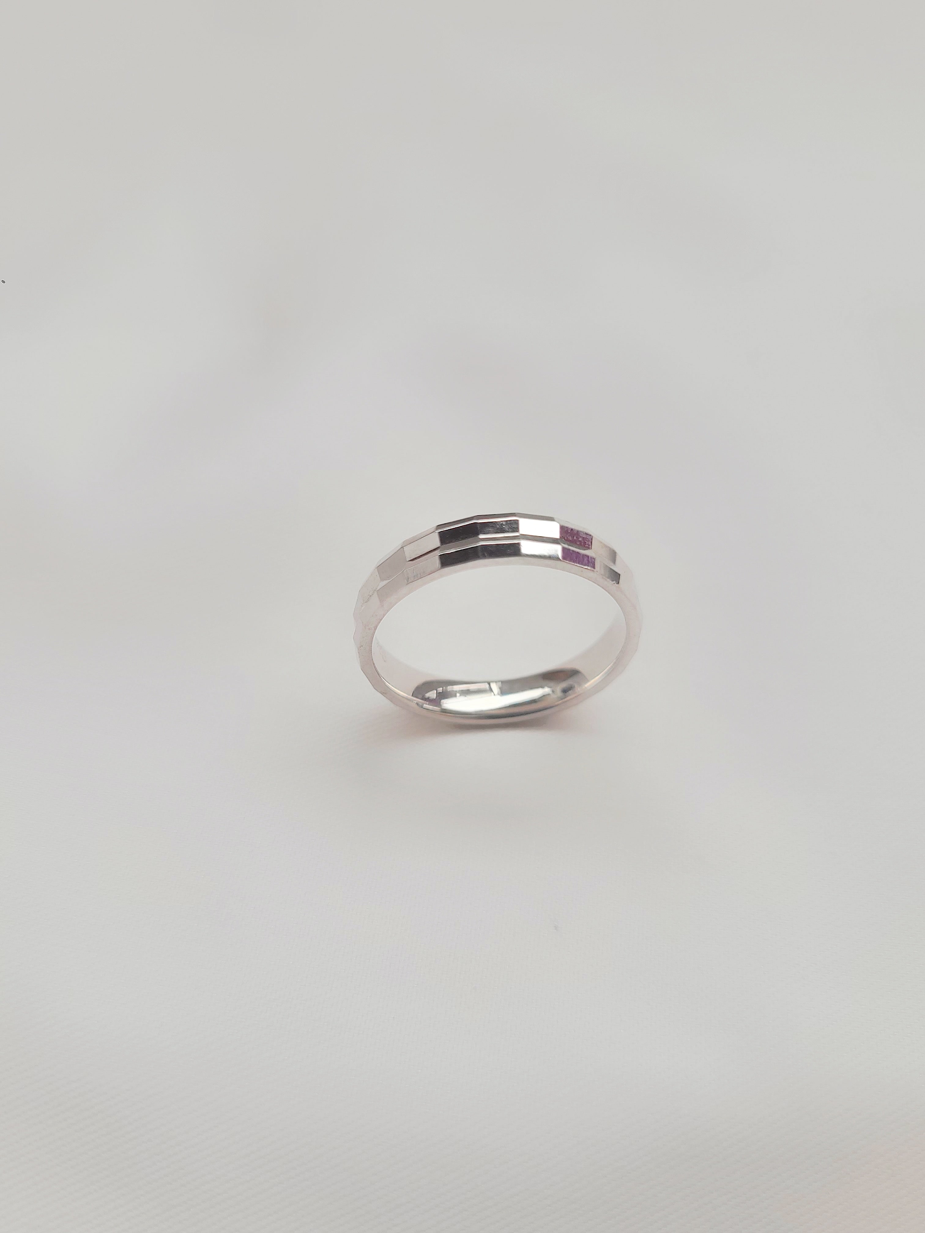 Duo Edge Band 92.5 Silver Ring
