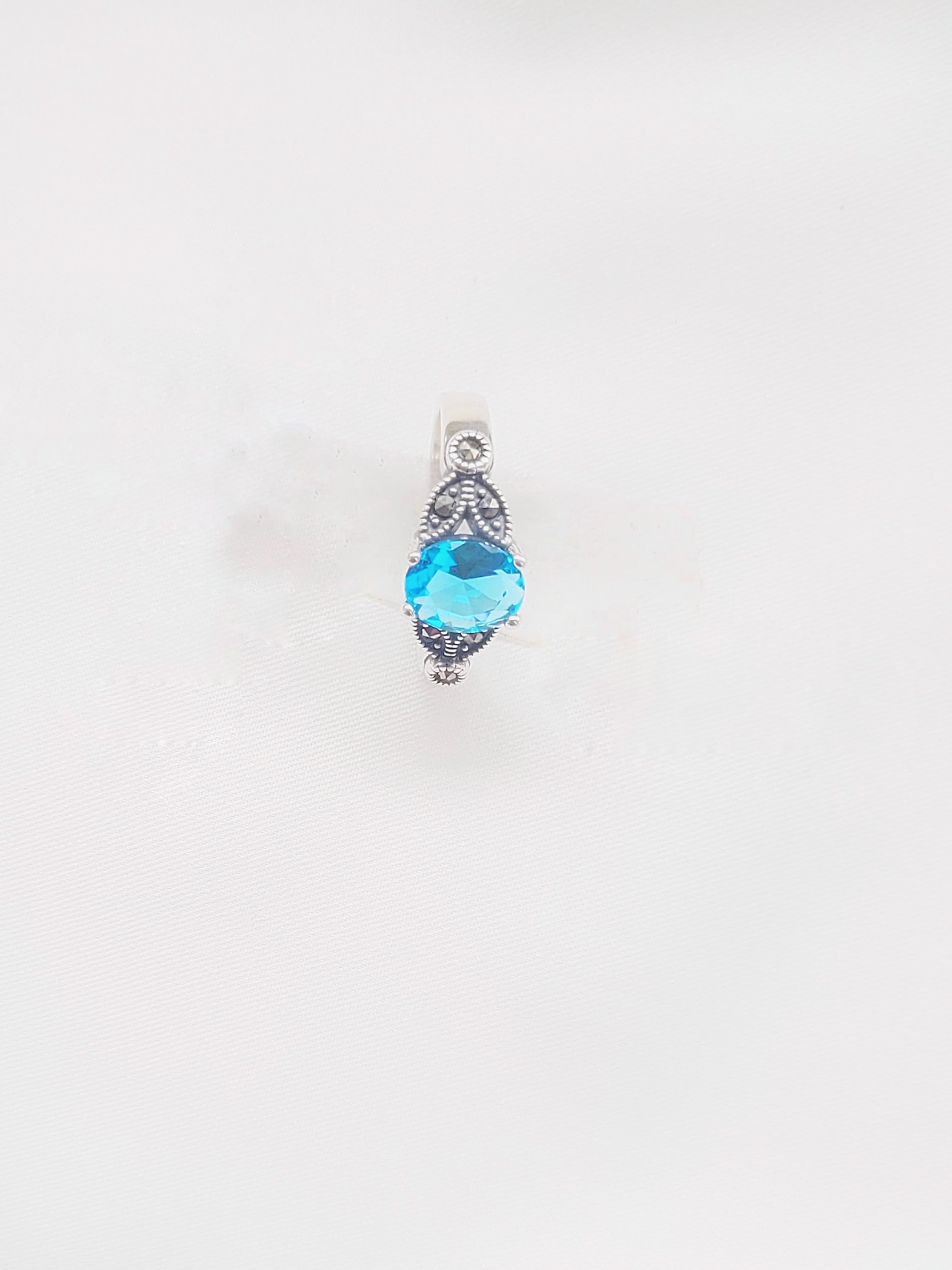 Marcasite Ocean Flame 92.5 Silver Ring