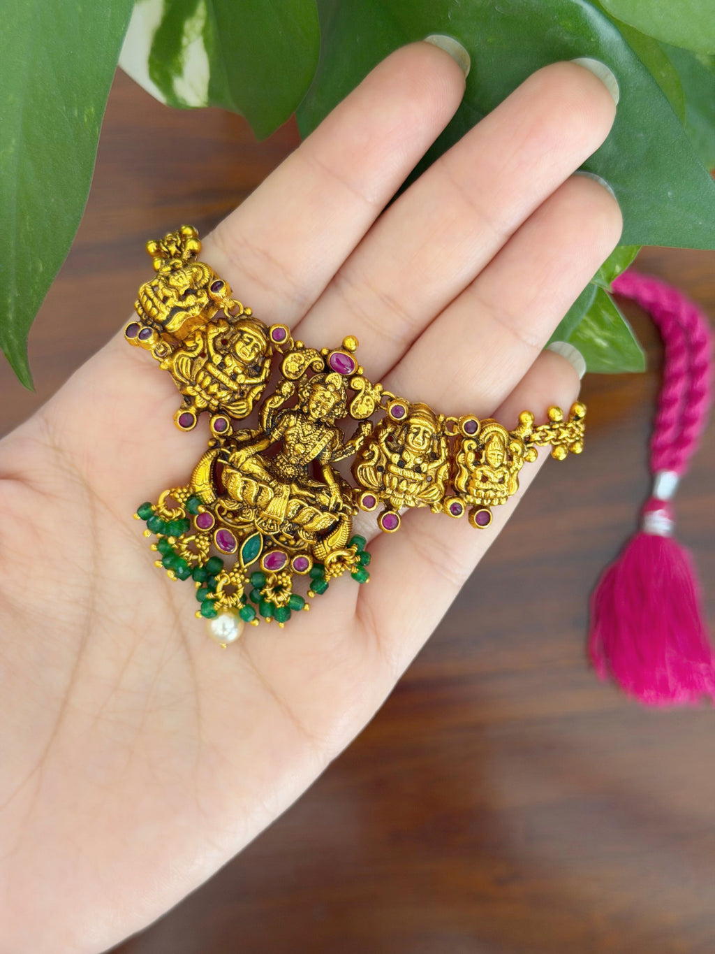 Shrivalli Haar - 925 Silver Gold Plated Temple Necklace