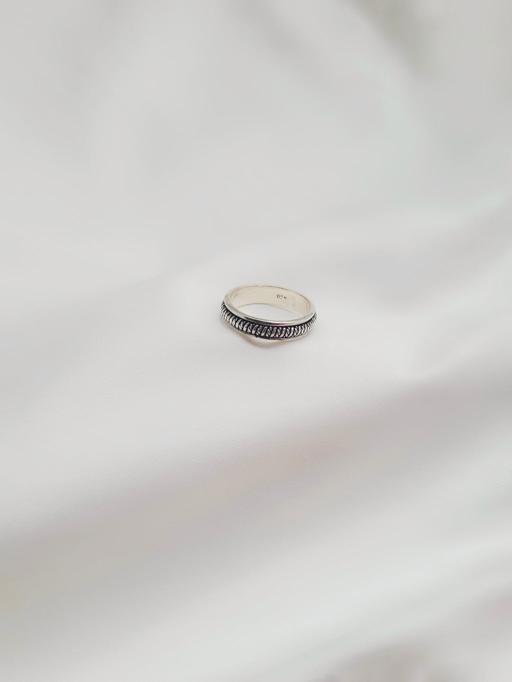 Unity Twist Band 92.5 Silver Handcrafted Men’s Ring