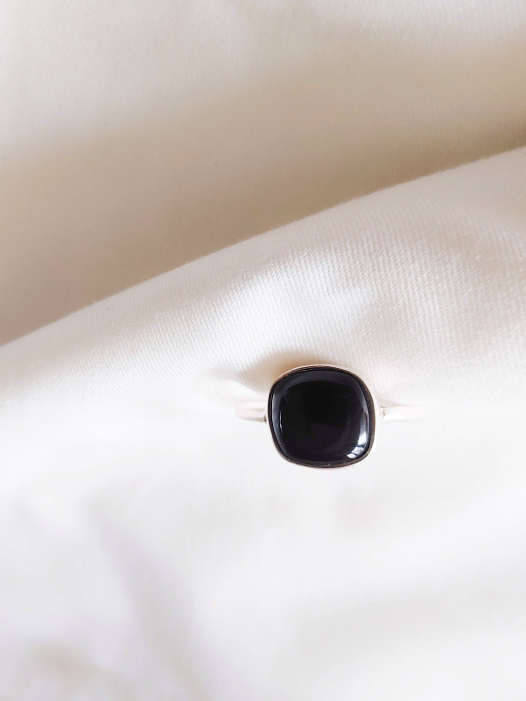 Aghor Black Onyx Stone 925 Silver Adjustable Ring