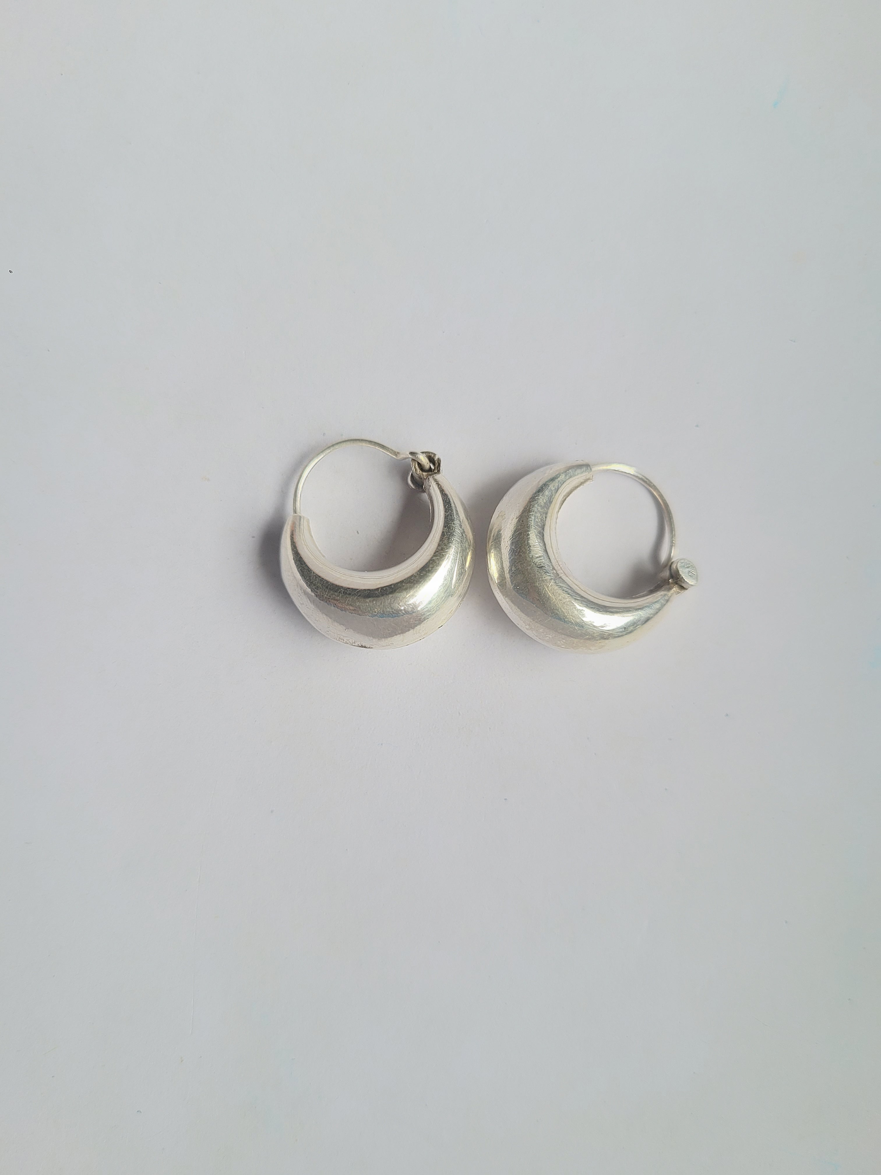 Chandrika Chime 92.5 Silver Statement Hoop Earrings