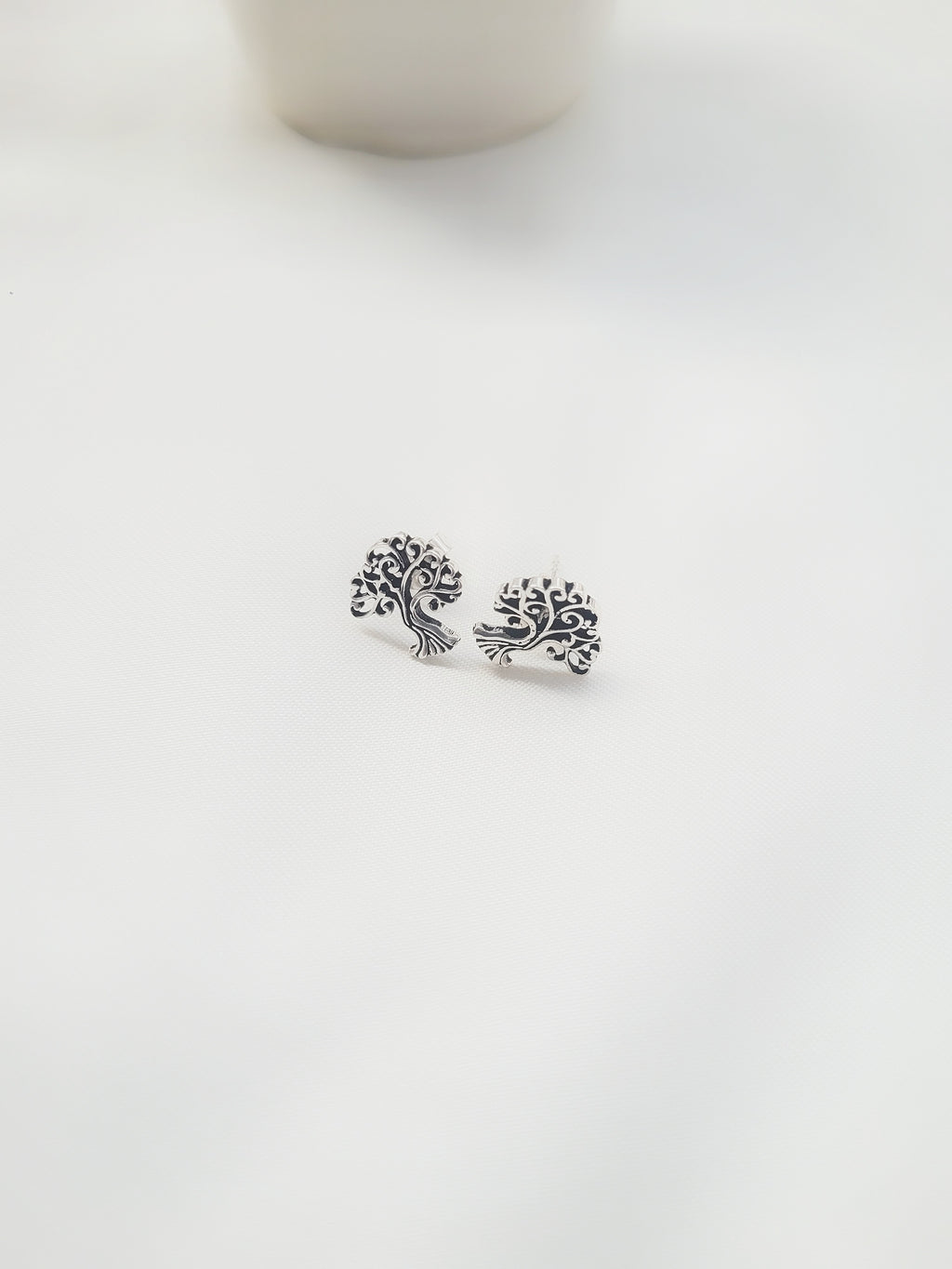 Tree Stud 92.5 Silver Earrings - Handcrafted